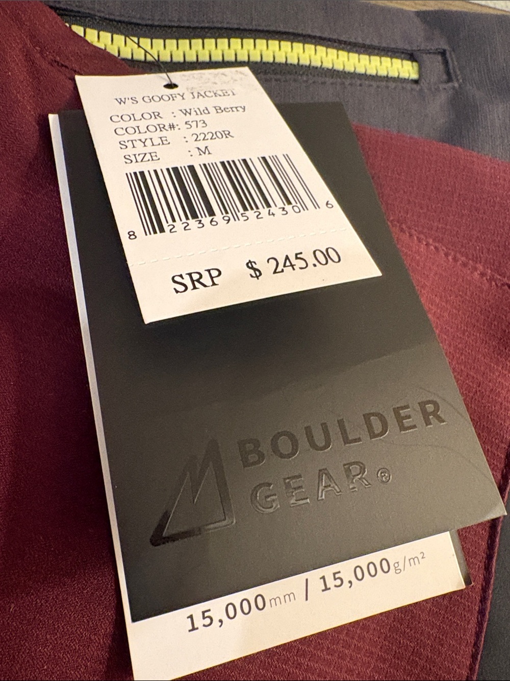 NWT [Boulder Gear] Goofy Insulated Wild Berry/Gray Colorblock Jacket Women’s M - Picture 15 of 15